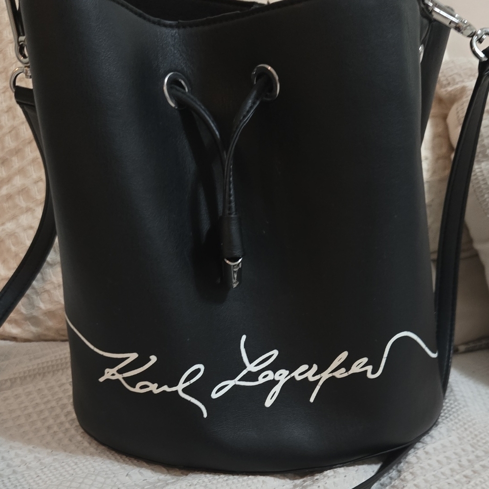 Karl Lagerfeld Black Signature Shoulder Bag